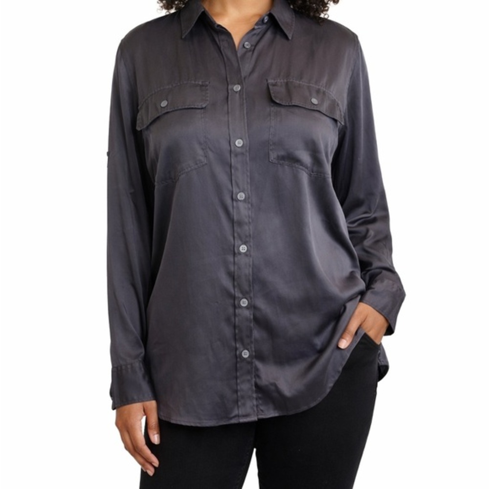 J.Crew Always 100% Silk Utility Shirt Dusty Plum FA18 Style G7766 Size 6